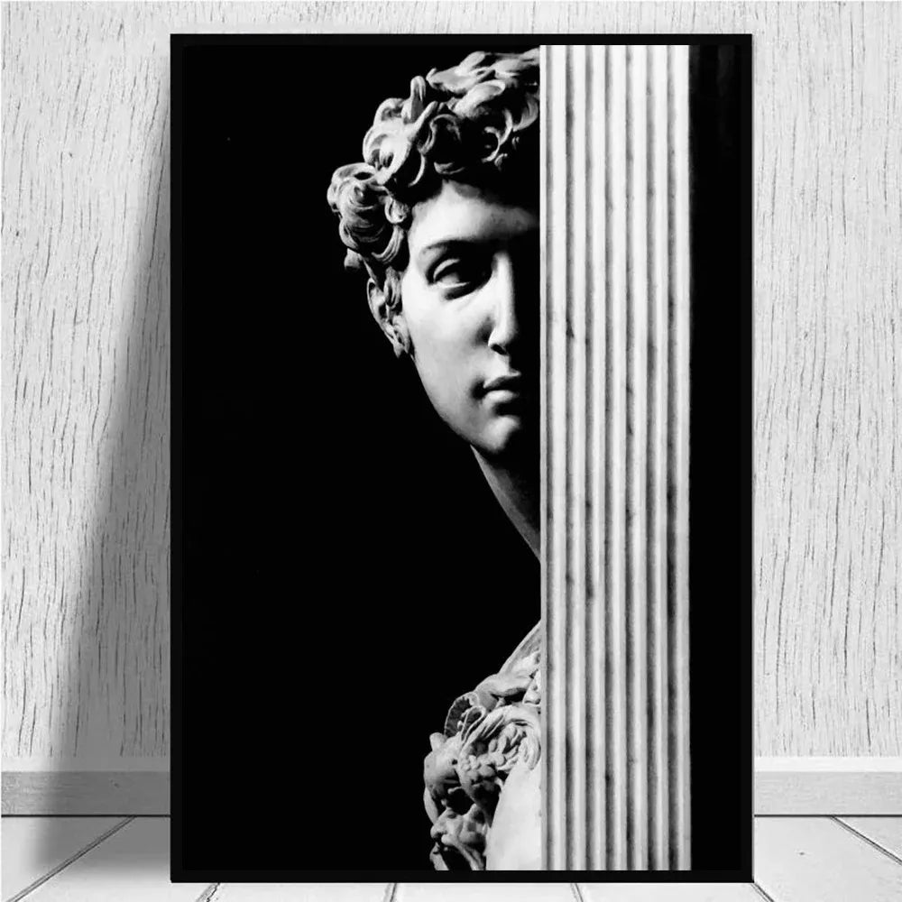 Graffiti David Bust Canvas Print