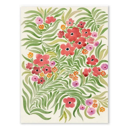 Abstract Tulips & Violets Canvas