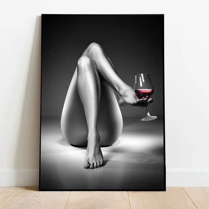 tasteful black and white nude figure canvas wall art