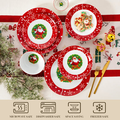 VEWEET Santa Claus Christmas Tableware Set