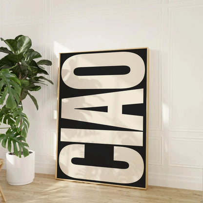 CIAO Bold Typography Canvas Print
