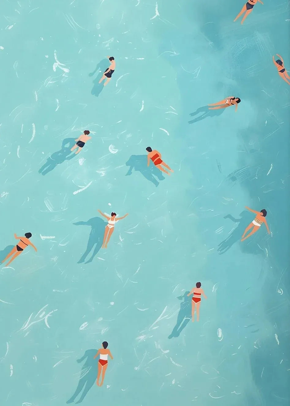 Nordic Summer Beach Canvas