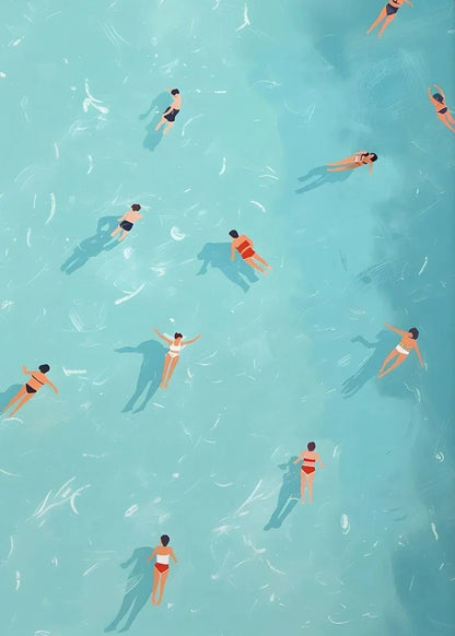 Nordic Summer Beach Canvas