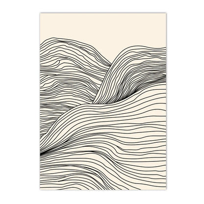 minimalist line drawing of a daisy botanical canvas