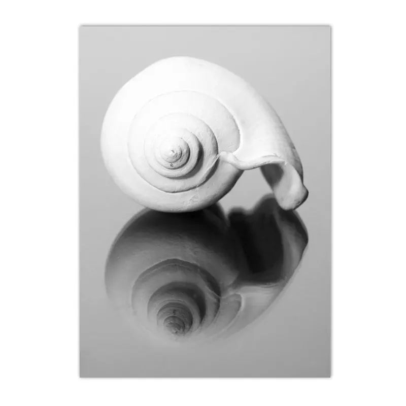 black and white coastal bridge boat palm sea waves nordic canvas