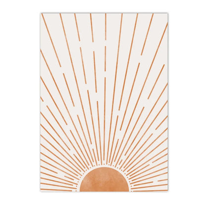 boho mid century abstract sun and moon nordic canvas