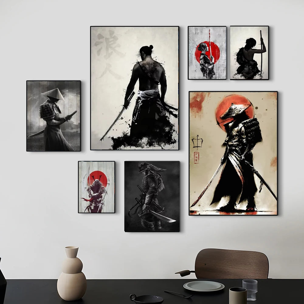 Japanese Vintage Samurai Canvas