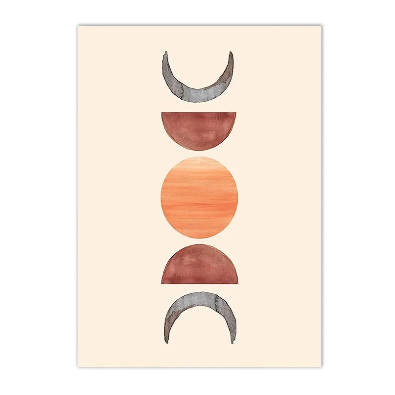 nordic minimalist abstract morning sun plant tree canvas