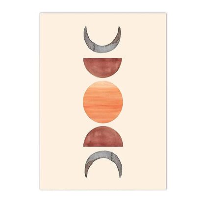 nordic minimalist abstract morning sun plant tree canvas