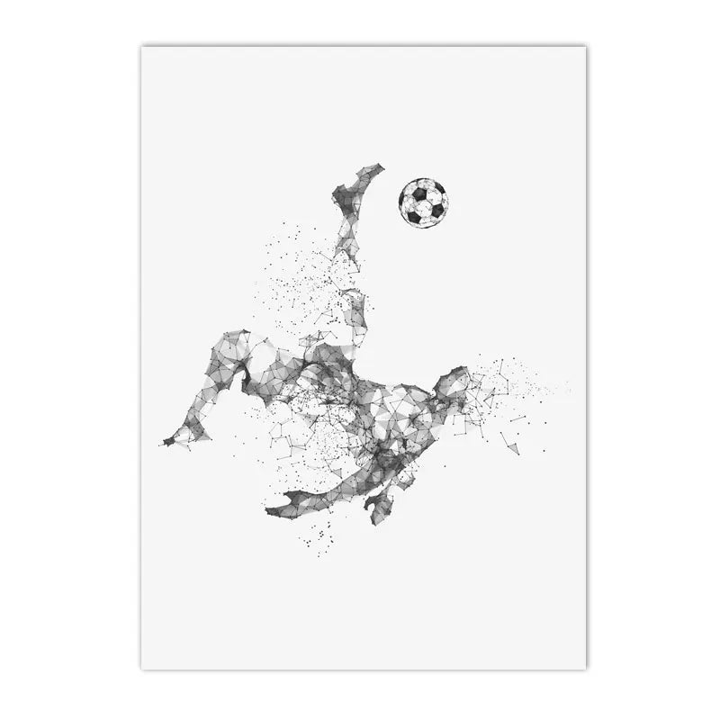 minimal abstract football themed canvas for teens