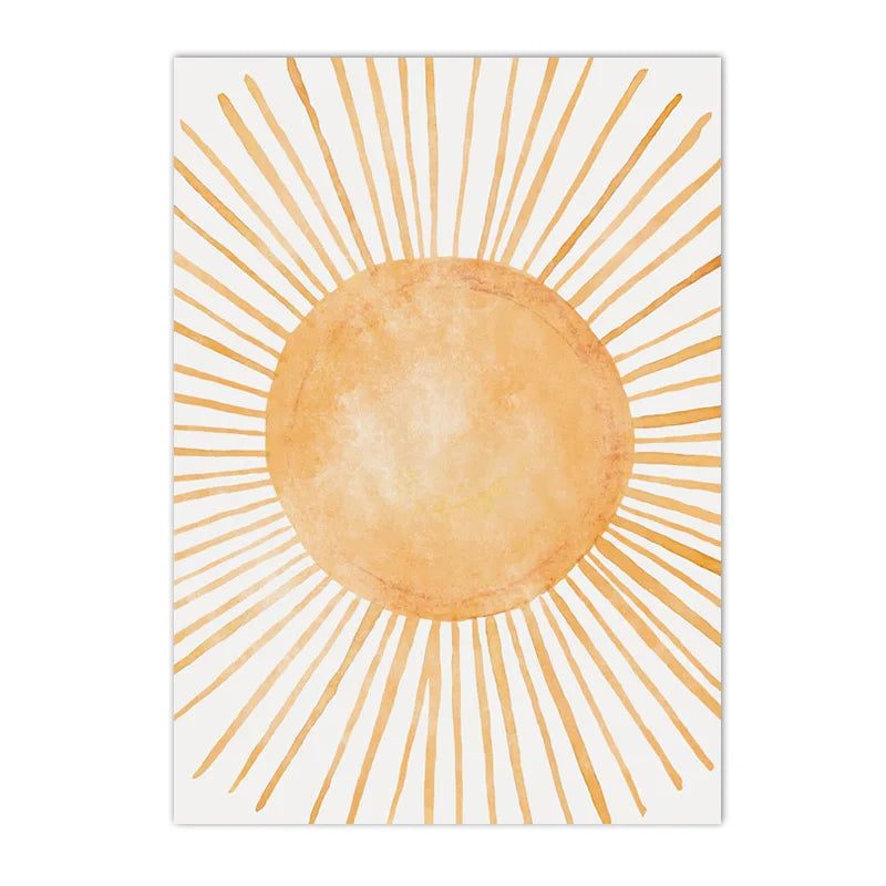 boho rainbow and sun nursery canvas with the quote you are my sunshine