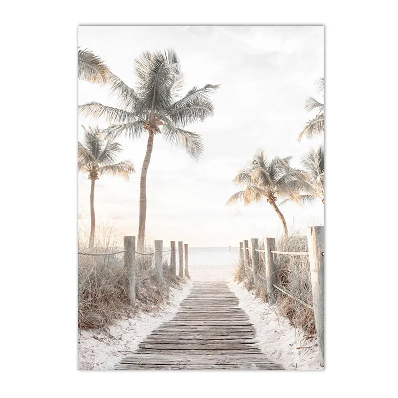 beige coastal canvas with seagull swan dandelion and reeds