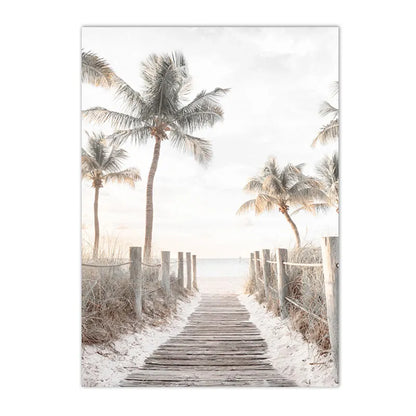 beige coastal canvas with seagull swan dandelion and reeds