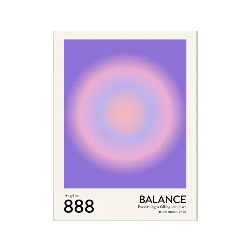 minimalist angel portrait with glowing halo gradient canvas wall art