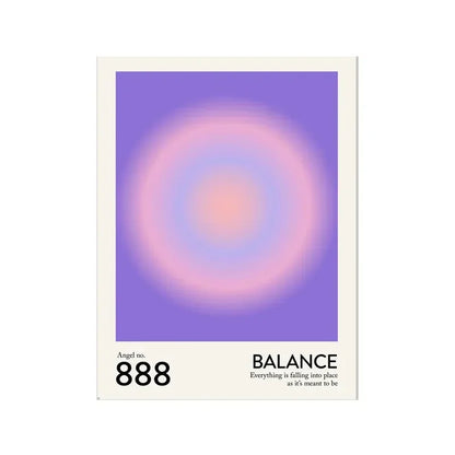 minimalist angel portrait with glowing halo gradient canvas wall art