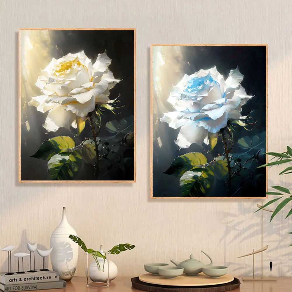 Modern Rose Canvas - Set Of 3