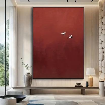 modern minimalist red sandstone tone unframed canvas print