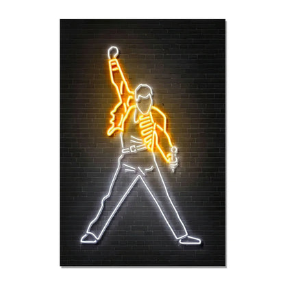 Neon Effect Iconic Canvas