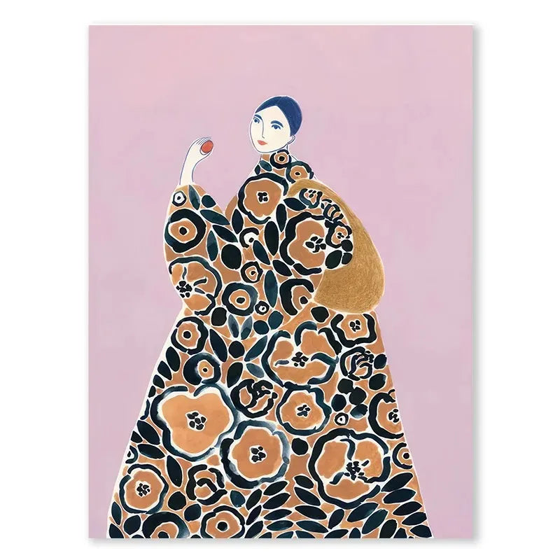 Abstract Tulips & Violets Canvas