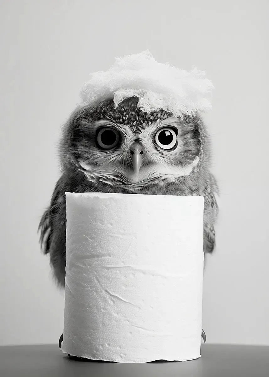 Funny Animal Bathroom Canvas Print