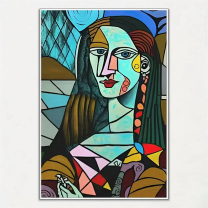Cubist figures abstract Picasso-style canvas wall art