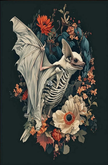 Floral Gothic Canvas Prints