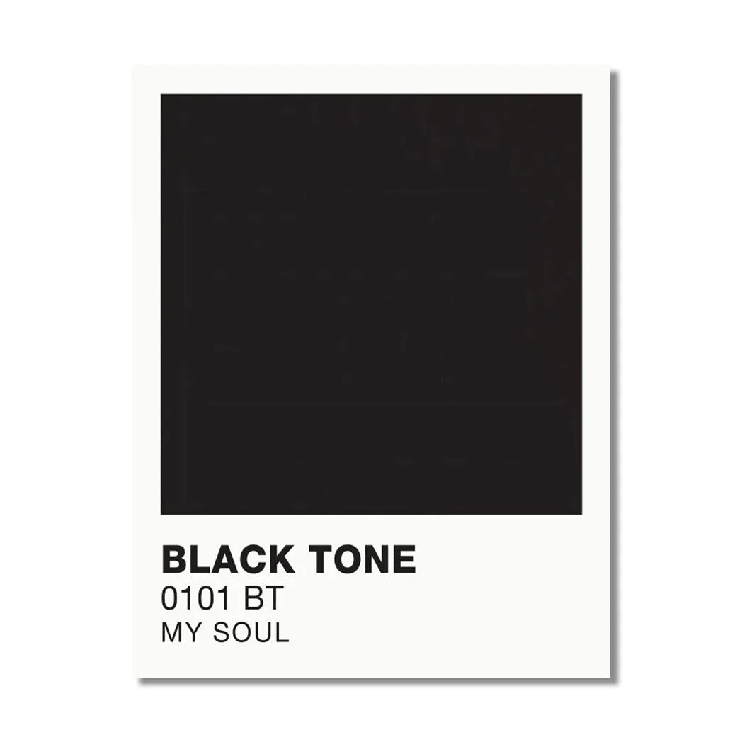 Bohemian Beige & Black Abstract Canvas Print