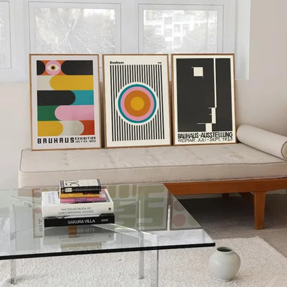 Eclectic Bauhaus Colourful Geometric Canvas