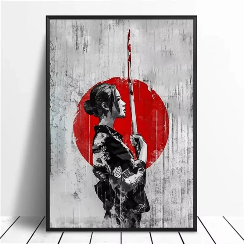 Japanese Vintage Samurai Canvas