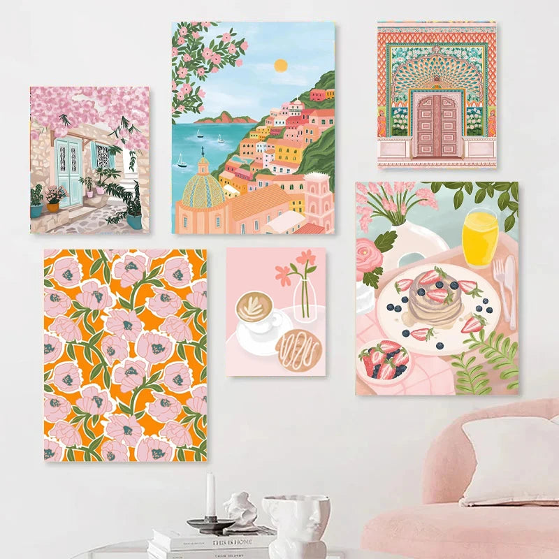 Moroccan Parrot & Lemon Flower Canvas