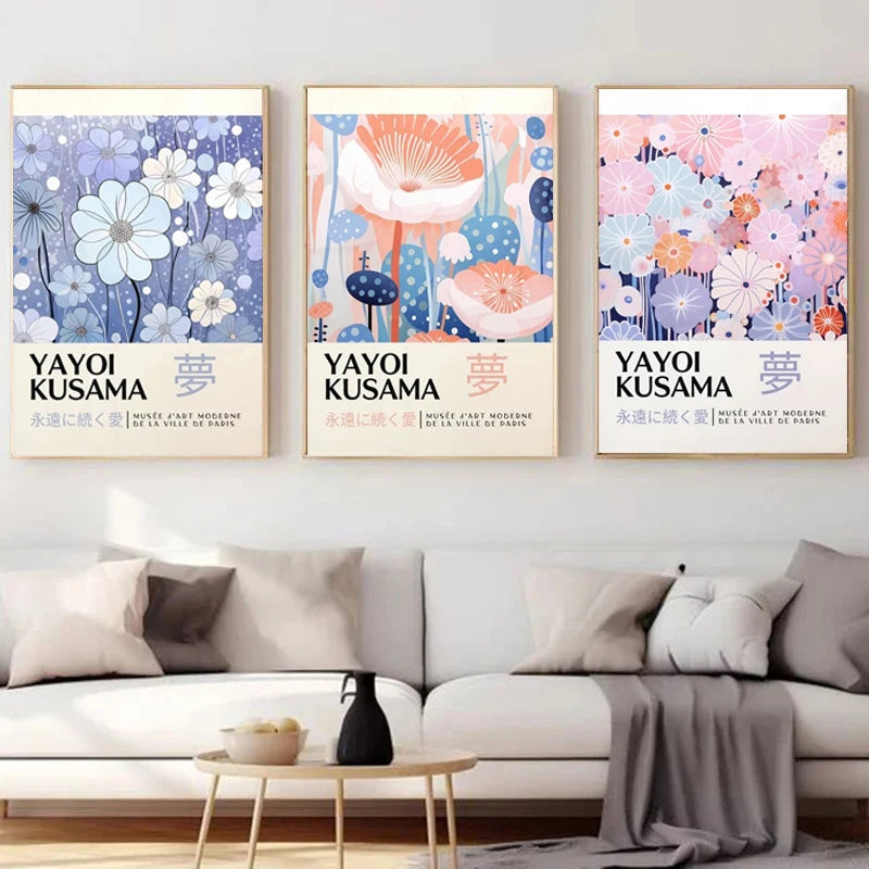 Yayoi Kusama Dream Flowers Canvas