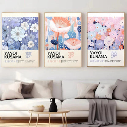 Yayoi Kusama Dream Flowers Canvas