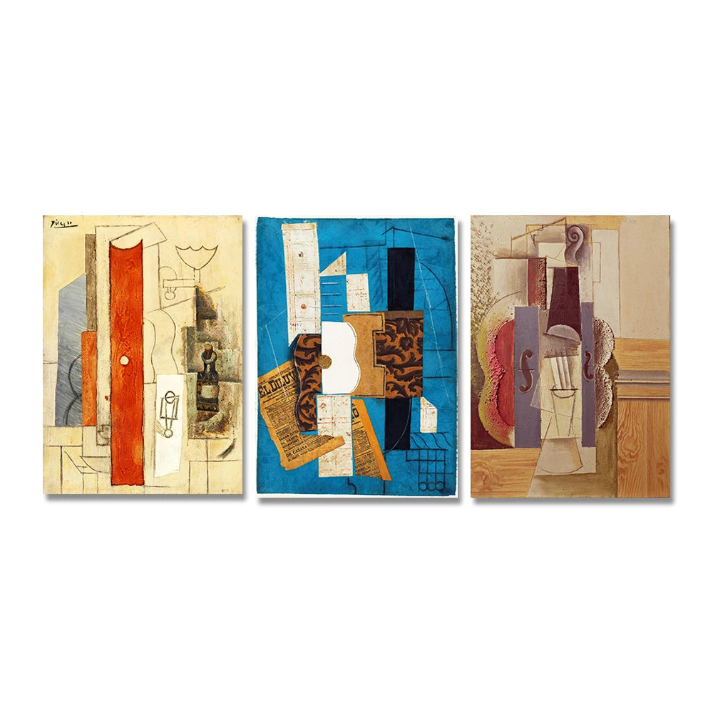 Pablo Picasso Collage Guitar Canvas