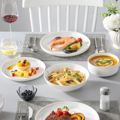 MALACASA Ceramic Porcelain Dinnerware  - Set Of 24