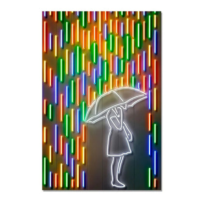 Neon Effect Iconic Canvas