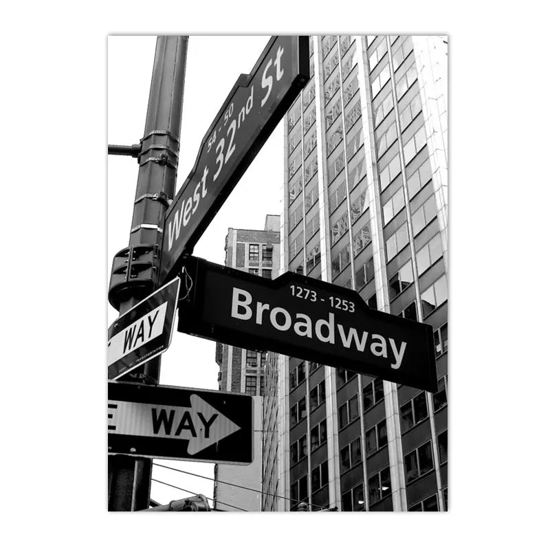 Black and White World Cities Canvas Print