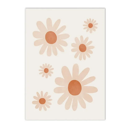 boho sun and rainbow with deer kids canvas wall art