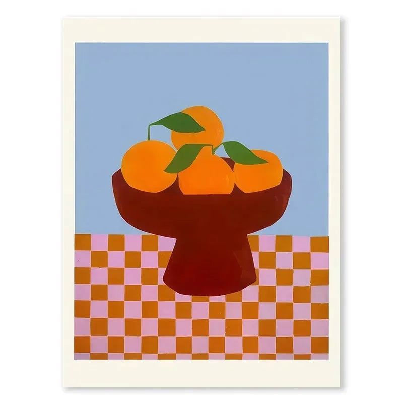 Nordic Abstract Blue Silhouette Canvas