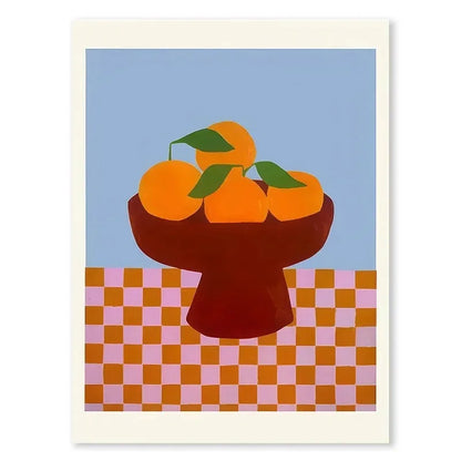 Nordic Abstract Blue Silhouette Canvas