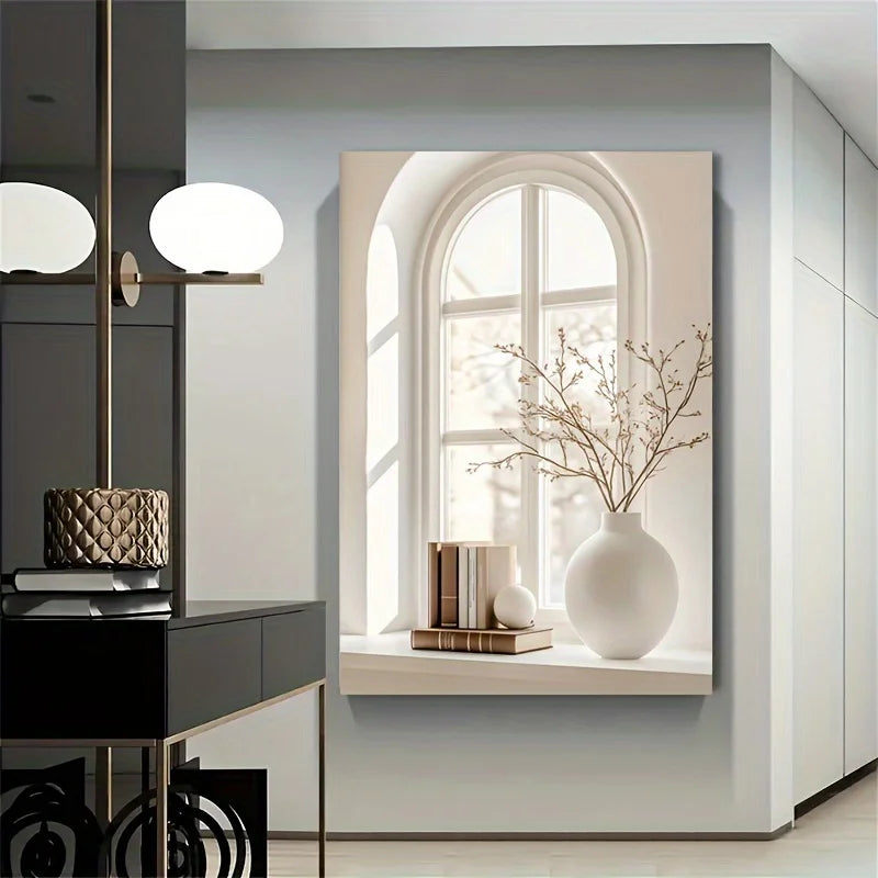 frameless modern art vase contemporary canvas