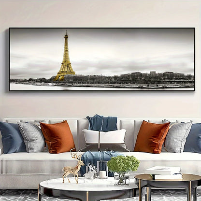 unframed eiffel tower paris landscape canvas poster