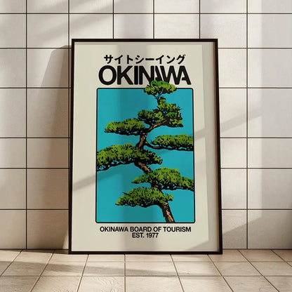 Japan Okinawa Retro Travel Canvas Print