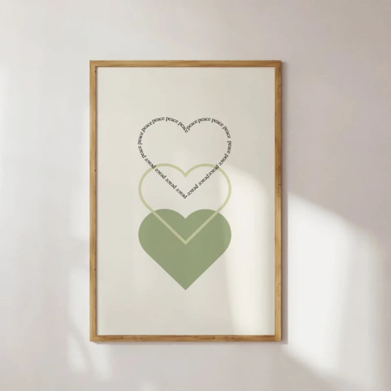 Minimalist Multiple Hearts Canvas