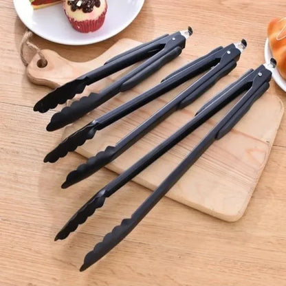 Silicone BBQ Non-Stick Tongs - 3-Pack