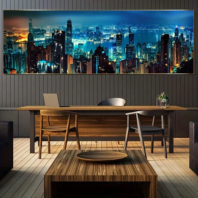 large new york city night skyline unframed canvas print