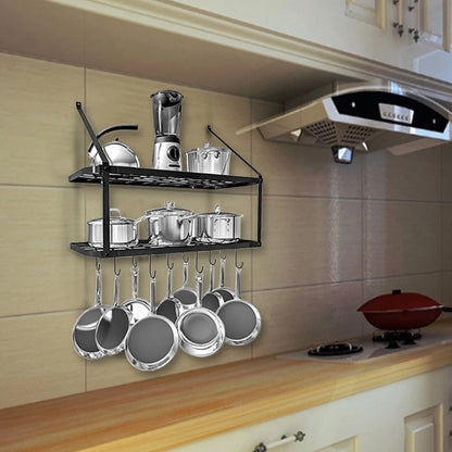 Wall-Mounted 2-Tier Pan Rack
