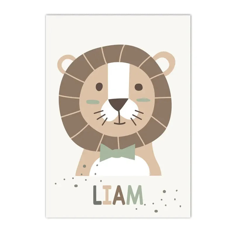 lion nursery canvas with rainbow and custom name hakuna matata