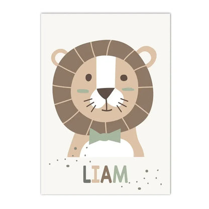 lion nursery canvas with rainbow and custom name hakuna matata