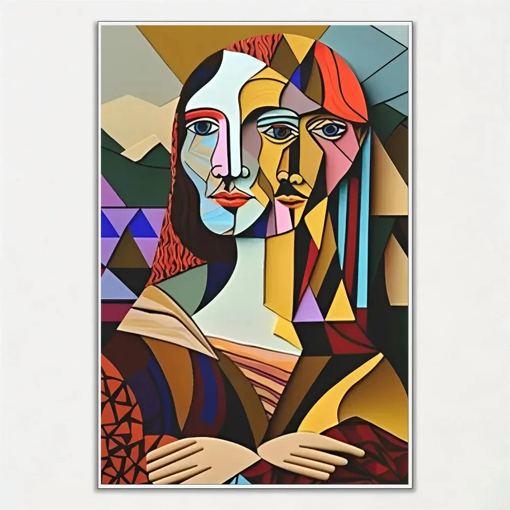 Cubist figures abstract Picasso-style canvas wall art