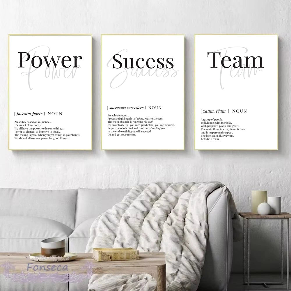 black and white home love family nordic typography canvas